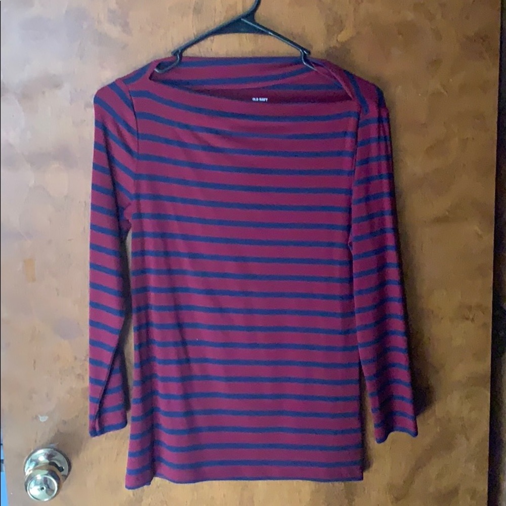 old navy long sleeve striped shirt
